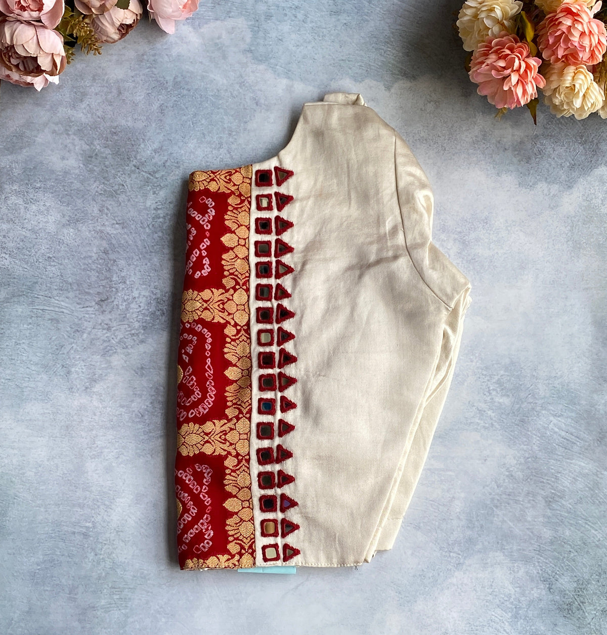 Ivory Kutch Embroidered Blouse