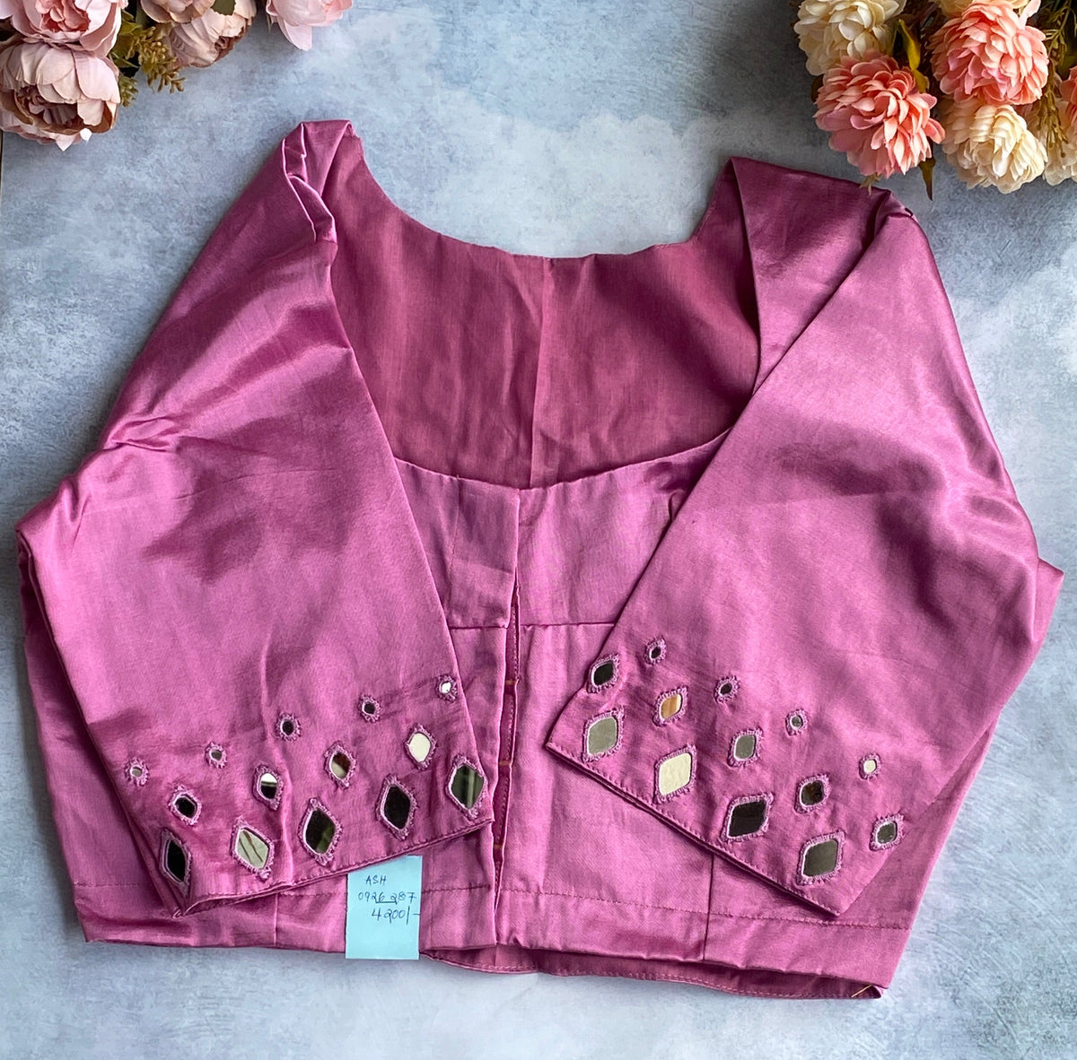 Rose Pink Sequin Burst Blouse