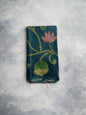 Tussar Kalamkari Kantha Blouse Piece (Deep Teal Blue)