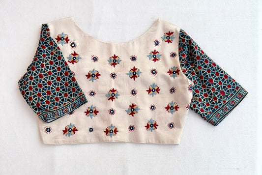 Ivory Black Contrast Mirror Blouse (Copy)
