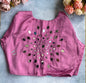 Rose Pink Sequin Burst Blouse
