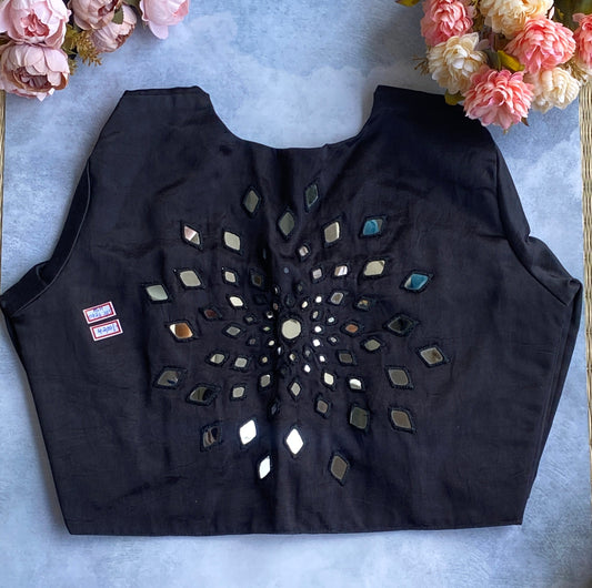 Black Scattered Sequin Blouse