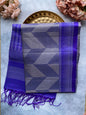 Royal Blue Herringbone Soft Silk Saree
