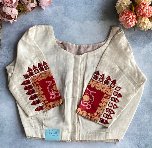 Ivory Kutch Embroidered Blouse