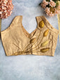 Beige Gold Thread Embroidered Blouse