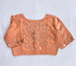 Peach Mirror Threadwork Blouse