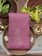 Lavender Mauve Handwoven Silk Saree with Elegant Floral Zari Motif