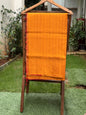 Mustard Silk Saree with Red Zari Pallu