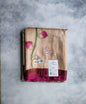 Beige Lotus Bud Kalamkari Tussar Silk Saree with Maroon Border