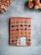 Peach Tussar Silk Saree with Multicolour Kutch Mirror Embroidery