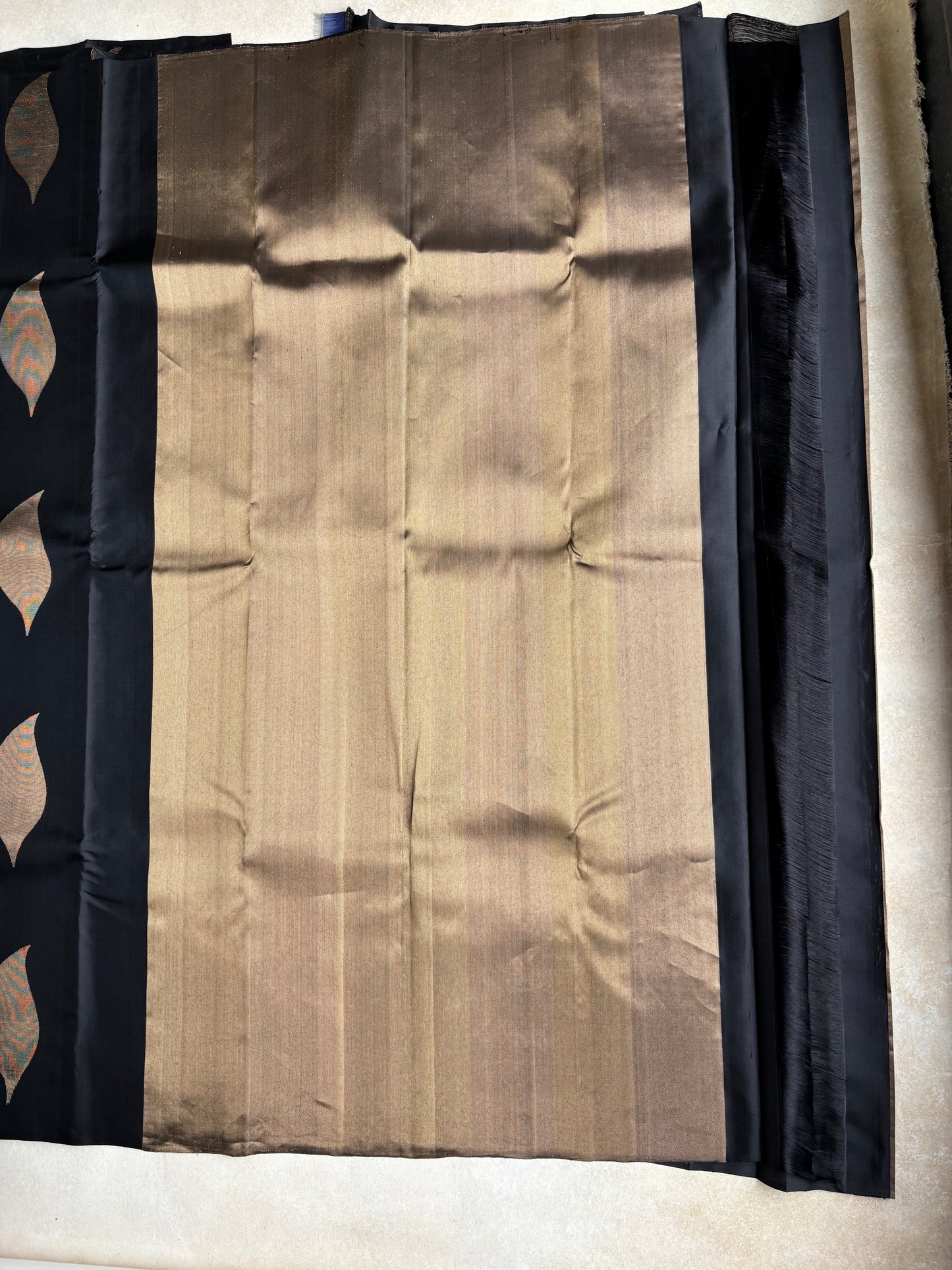 Kanchi Black Soft Silk Saree