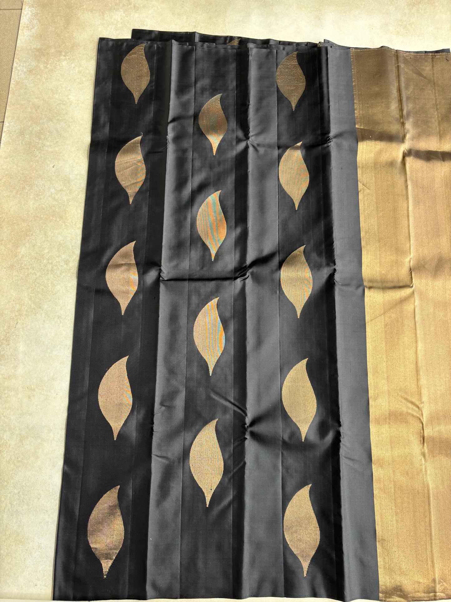 Kanchi Black Soft Silk Saree
