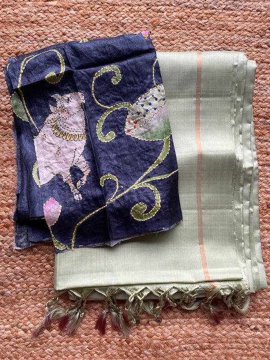 Pastel Green Soft Silk