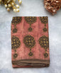 Dusty Rose Ajrakh Modal Silk Saree – Vanaspati Handblock Print