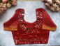Ruby Mirror Work Pure Silk Blouse