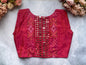 Pink Silk Mirror Work Blouse