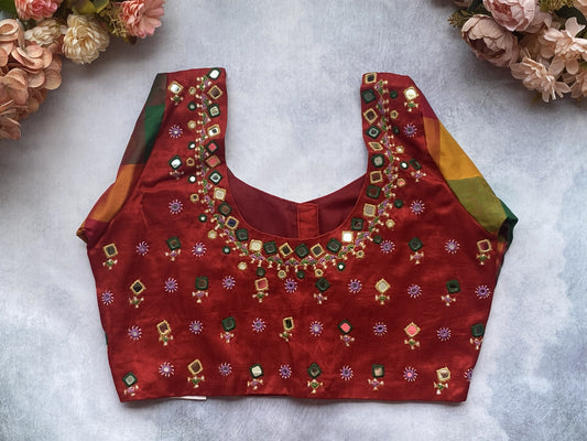 Handcrafted Pure Silk Designer Blouse