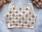 Ivory Blossom Pure Silk Embroidered Blouse