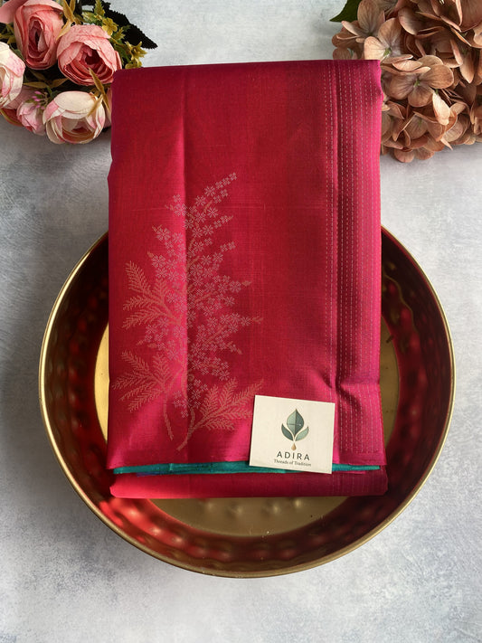 Ruby Rose Handwoven Silk Saree