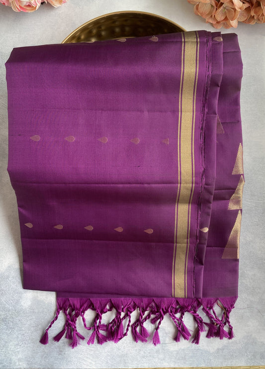 Royal Purple Handwoven Silk Saree