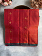 Rust Orange Handwoven Silk Saree