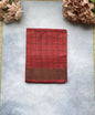Brick Red Tussar Silk Saree