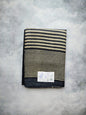 Black & Beige Striped Tussar Silk Saree