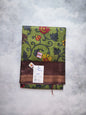 Olive Green Kalamkari Floral Tussar Silk Saree