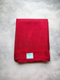 Crimson Red Tussar Silk Saree with Tonal Leaf Motifs