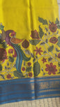 Yellow Kalamkari Saree